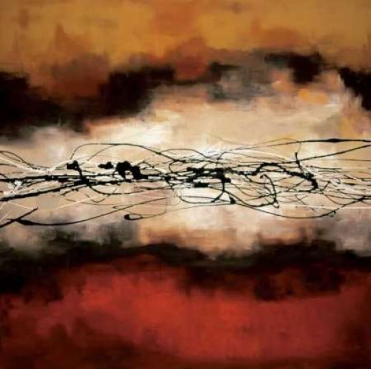 Harmony in Red and Ochre Poster Print by Laurie Maitland - Item # VARPDX4042